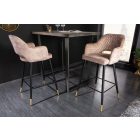 Design bárszék Laney világos szürkésbarna bársony 