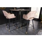 Design bárszék Laney világos szürkésbarna bársony 