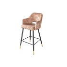 Design bárszék Laney világos szürkésbarna bársony 