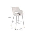 Design bárszék Laney világos szürkésbarna bársony 