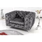 Design fotel Rococo sötétszürke bársony