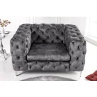 Design fotel Rococo sötétszürke bársony