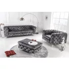 Design fotel Rococo sötétszürke bársony