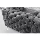 Design fotel Rococo sötétszürke bársony