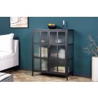 Design vitrin Damaris 102 cm fekete 