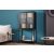 Design vitrin Damaris 150 cm fekete