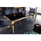 Design étkezőasztal Rococo 180 cm fekete / arany