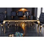 Design étkezőasztal Rococo 180 cm fekete / arany