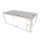 Design étkezőasztal Rococo 200 cm fekete / arany 