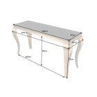 Design konzol Rococo 140 cm fekete / arany