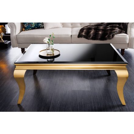 Design dohányzóasztal Rococo 100 cm fekete / arany 