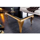 Design dohányzóasztal Rococo 100 cm fekete / arany 