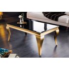 Design dohányzóasztal Rococo 100 cm fekete / arany 