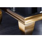 Design dohányzóasztal Rococo 100 cm fekete / arany 