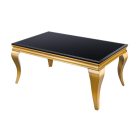 Design dohányzóasztal Rococo 100 cm fekete / arany 