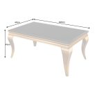 Design dohányzóasztal Rococo 100 cm fekete / arany 