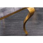 Design szék Rococo Levia fej szürke / arany