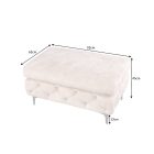 Design puff Rococo pezsgő bársony