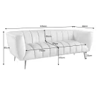 Design kanapé Nikolai 3 személyes smaragdzöld bársony