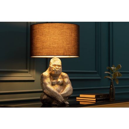 Design asztali lámpa Gorilla 60 cm fekete-ezüst