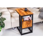 Design asztal laptophoz tárolóhellyel Maliha 45 cm Sheesham