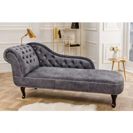 Design heverő Chesterfield 170 cm szürke bársony