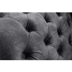 Design heverő Chesterfield 170 cm szürke bársony