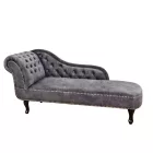 Design heverő Chesterfield 170 cm szürke bársony