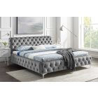 Design ágy Rococo 180 x 200 cm szürke bársony