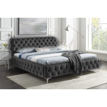 Design ágy Rococo 180 x 200 cm szürke bársony