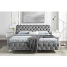 Design ágy Rococo 180 x 200 cm szürke bársony