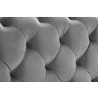 Design ágy Rococo 180 x 200 cm szürke bársony