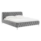 Design ágy Rococo 180 x 200 cm szürke bársony