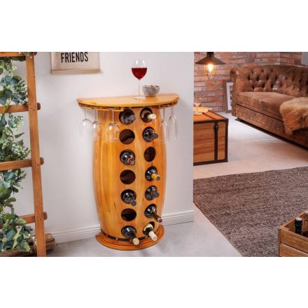 Bortartó Winebar 84 cm fenyő