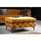 Design puff Rococo mustársárga bársony