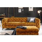 Design puff Rococo mustársárga bársony