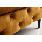 Design puff Rococo mustársárga bársony