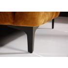 Design puff Rococo mustársárga bársony