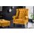 Design fotel Chesterfield mustársárga bársony
