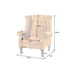 Design fotel Chesterfield mustársárga bársony