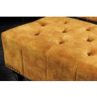 Design puff Chesterfield mustársárga bársony