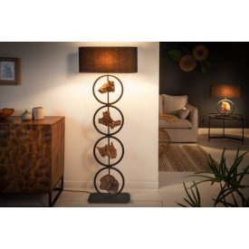 Állólámpa Factor 147 cm fekete - akác 