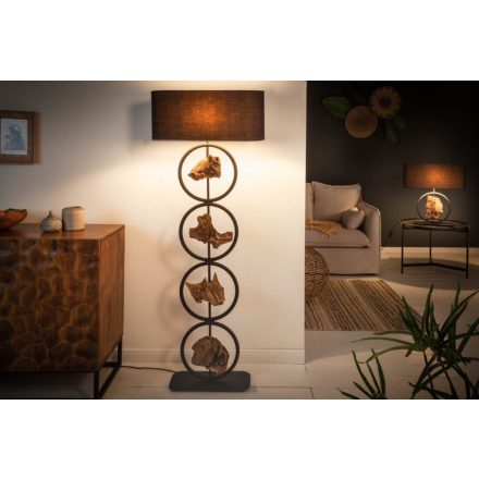 Állólámpa Factor 147 cm fekete - akác 