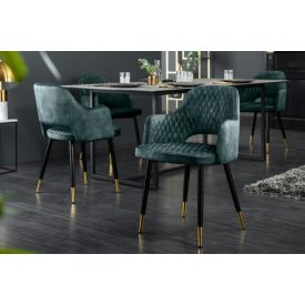 Design szék Laney petrol bársony