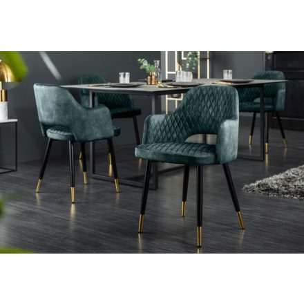 Design szék Laney petrol bársony