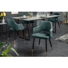 Design szék Laney petrol bársony