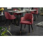 Design szék Laney piros bársony 