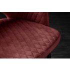 Design szék Laney piros bársony 