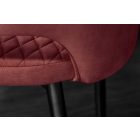 Design szék Laney piros bársony 