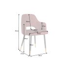 Design szék Laney piros bársony 